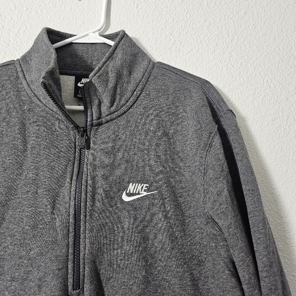 Nike Men's Charcoal Zip-Up Sweater Sz XL - Picture 3 of 7